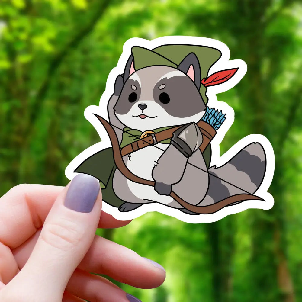 Ranger Raccoon Sticker - Toys & Gifts