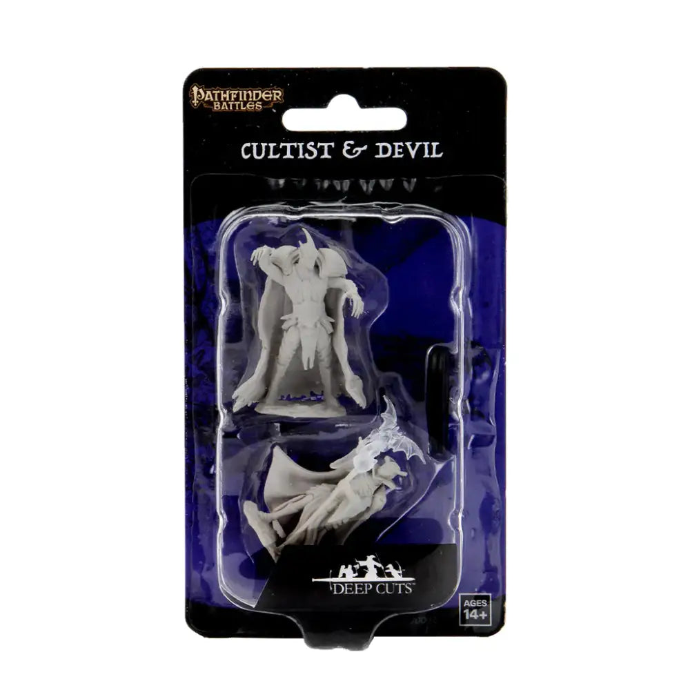 WizKids Unpainted Cultist and Devil (2) RPG Miniatures WizKids   